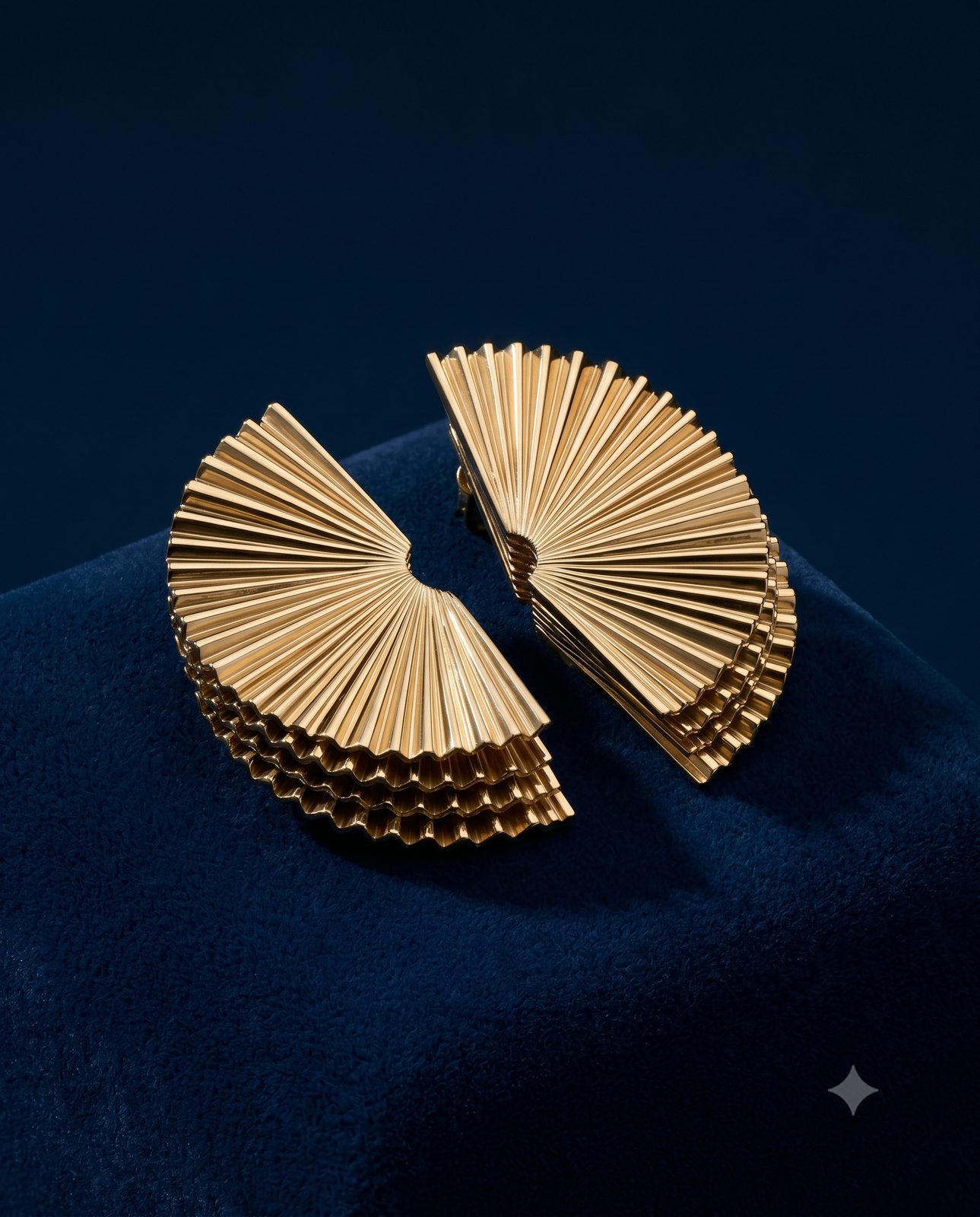 Gills — layered fan earrings
