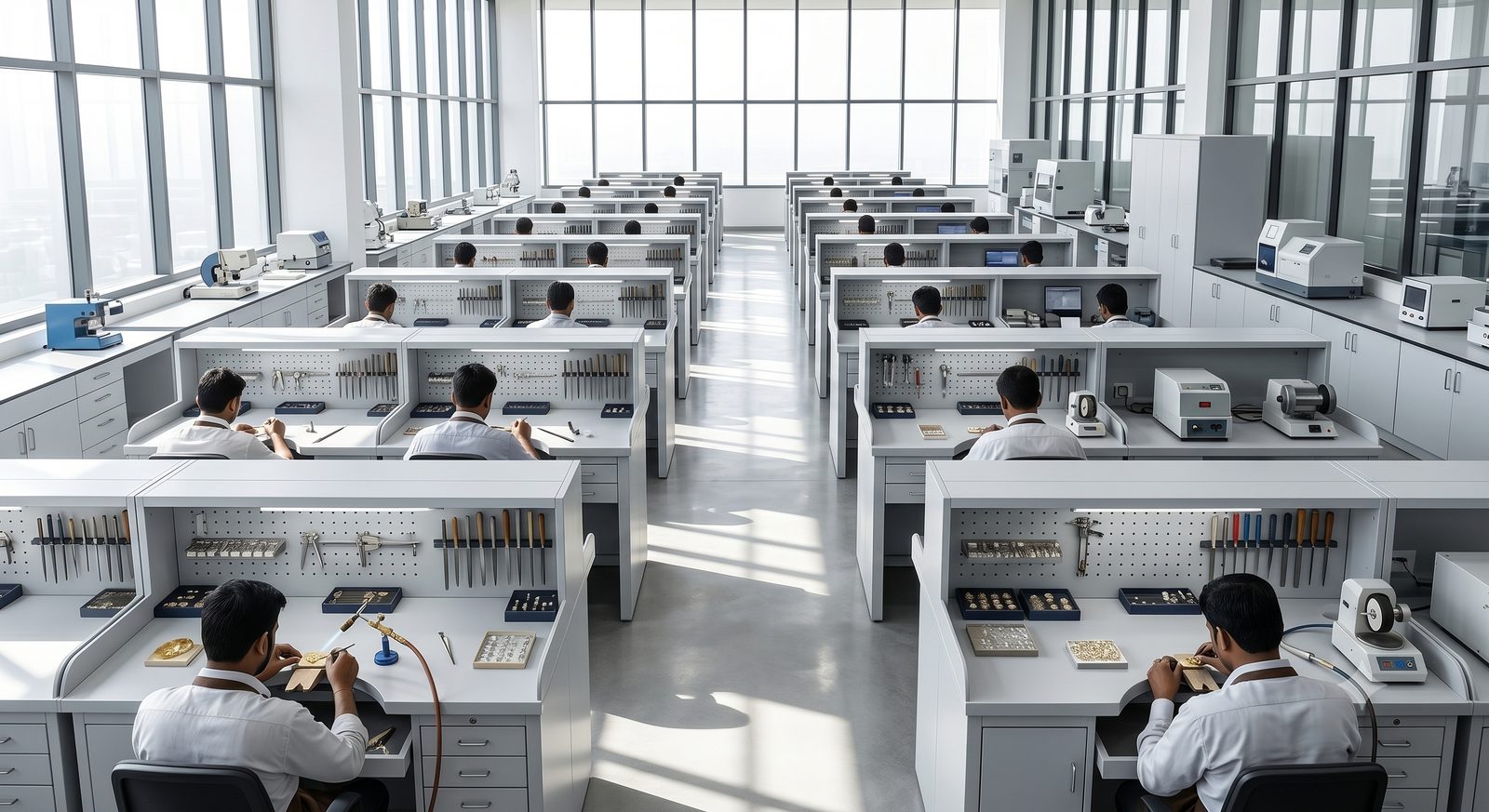 Jewellery manufacturing floor